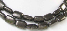 Load image into Gallery viewer, Aztec Gold Pyrite 14x10mm Flat Rectangle Bead Strand 109008 - PremiumBead Primary Image 1
