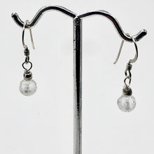 Load image into Gallery viewer, Crystal Carved Lotus Sterling Silver Drop Earrings| 1" Long | Clear | 1 Earrings