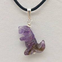 Load image into Gallery viewer, Purple Dinosaur Amethyst Tyrannosaurus Rex Sterling Silver Pendant 509302AMS - PremiumBead Primary Image 1