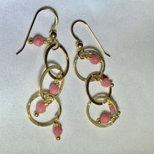 Load image into Gallery viewer, Rare Faceted Pink Rhodonite 14Kgf Earrings 309011 - PremiumBead Alternate Image 2