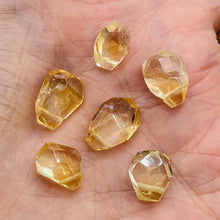 Load image into Gallery viewer, Citrine Faceted Pear Briolette Beads | 11x8x6 to 14x11x13 | Yellow | 6 Beads |