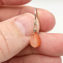 Load image into Gallery viewer, Twist Drop Faceted Carnelian Agate and Sterling Silver Earrings | 1 1/16&quot; (Long) - PremiumBead Alternate Image 9
