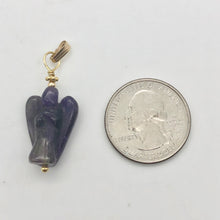 Load image into Gallery viewer, On the Wings of Angels Amethyst 14K Gold Filled 1.5" Long Pendant 509284AMG - PremiumBead Alternate Image 8