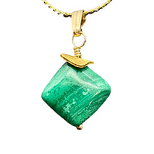 Load image into Gallery viewer, Malachite 8mm 14K Gold Filled Drop/Dangle | 1" Long | Green | 1 Pendant |