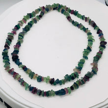 Load image into Gallery viewer, Wild Multi Color Fluorite Nugget Bead 36 inch Necklace | 7x5x2mm to 4x4x3mm |