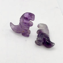 Load image into Gallery viewer, T-Rex Dinosaur Carved Amethyst Tyrannosaurus Rex Figurine | 21x18.5x7mm | Purple - PremiumBead Alternate Image 5
