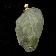 Load image into Gallery viewer, Chatoyant Green Kunzite Faceted Nugget Bead 14K Gold Filled Pendant | 1 1/2" |