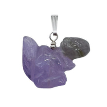 Load image into Gallery viewer, Just Nuts! Bi-Colored Amethyst Squirrel and Sterling Silver Pendant 509279AMS