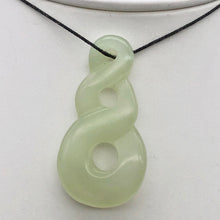 Load image into Gallery viewer, Carved Serpentine Infinity Pendant with Simple Black Cord 10821N - PremiumBead Primary Image 1