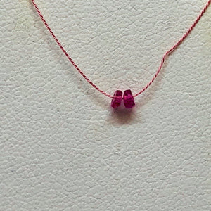2 Natural Pink Sapphire Roundel Beads 6052 - PremiumBead Alternate Image 2