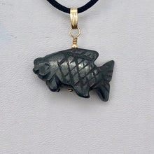 Load image into Gallery viewer, Hematite Koi Fish Pendant Necklace | Semi Precious Stone Jewelry | 14kgf Pendant - PremiumBead Alternate Image 3