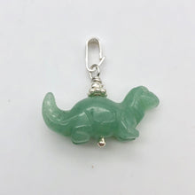 Load image into Gallery viewer, Aventurine Diplodocus Dinosaur Sterling Silver Pendant | 25x11.5x7.5mm (Diplodocus), 5.5mm (Bail Opening), 7/8" (Long) | Green - PremiumBead Alternate Image 5