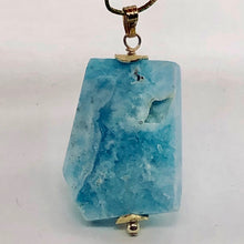 Load image into Gallery viewer, Hemimorphite 14K Gold Filled Carved Pendant | 1 1/2" Long | Blue | 1 Pendant |