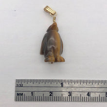 Load image into Gallery viewer, Tiger's Eye Penguin Pendant Necklace|Semi Precious Stone Jewelry|14k Pendant