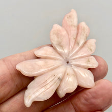 Load image into Gallery viewer, Hand Carved Amazing Pink Peruvian Opal Flower Pendant Bead | 83x44x6mm| 85cts | - PremiumBead Alternate Image 5