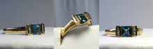 Load image into Gallery viewer, Blue topaz & Diamonds Solid 14Kt Yellow Gold Ring Size 7 9982Aj - PremiumBead Primary Image 1