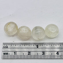 Load image into Gallery viewer, Chatoyant Hint of Color Round Kunzite Beads | 9mm | 4 Beads |