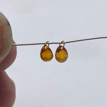 Load image into Gallery viewer, Fiery Orange Sapphire 18K Briolette Bead Pendant Pair | 5x4mm | 1.65tcs | 2 |