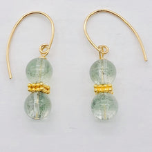 Load image into Gallery viewer, Sparkling Actinolite Quartz 14K Gold Filled Earrings | 1 1/4" long | 1 Pair |