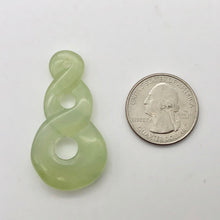 Load image into Gallery viewer, Carved Translucent Serpentine Infinity Pendant with Black Cord 10821X - PremiumBead Alternate Image 4