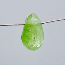 Load image into Gallery viewer, Garnet Grossular Flat Faceted Briolette Pendant Bead| 9x6x3mm (1.3ct) |Green | 1