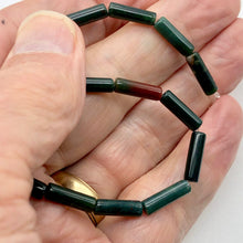 Load image into Gallery viewer, Divine Bloodstone Agate Tube Bead Strand 109547