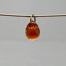 Load image into Gallery viewer, Natural .56cts Padparadcha Sapphire 18K Briolette Bead Pendant | 4x3mm | 1 |