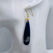 Load image into Gallery viewer, Sodalite 14K Gold Filled Teardrop | 3" Long | Blue/White | 1 Pair Earrings |