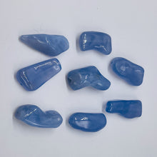 Load image into Gallery viewer, Chalcedony 55g Nugget Beads | 32x15x9 to 26x16x9mm | Blue | 8 Pendant Beads |
