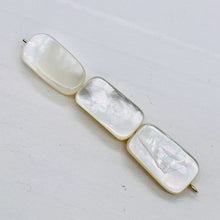 Load image into Gallery viewer, 3 Natural Mother of Pearl Shell Rectangle Beads 2143