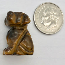 Load image into Gallery viewer, Faithful Puppy! 2 Tiger Eye Hand Carved Dog Beads | 22x15x15mm | Golden Brown