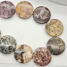 Load image into Gallery viewer, Exotic Tiger Jasper Disc Pendant Semi Precious Stone 13 Bead Strand| 30x5mm | - PremiumBead Alternate Image 2