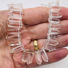 Load image into Gallery viewer, Quartz Polished Points Strand | 21x8 to16x7mm | Clear | 94g | 52 Beads |