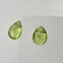 Load image into Gallery viewer, Peridot Faceted Briolette Beads Matched Pair | 2.4 cts each | Green | 9x6x5mm | - PremiumBead Alternate Image 2