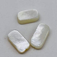 Load image into Gallery viewer, Shine 3 Natural Mother of Pearl Shell Beads 11x9x4mm to 15x9x3.5mm 002206