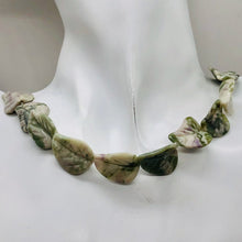 Load image into Gallery viewer, Hand Carved Harmony Stone Leaf Bead Strand 110165
