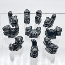 Load image into Gallery viewer, Nuts 2 Hand Carved Animal Hematite Squirrel Beads | 21.5x14x10mm | Graphite - PremiumBead Alternate Image 10