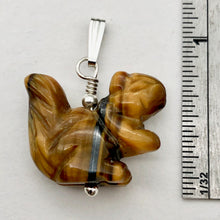 Load image into Gallery viewer, Nuts! Tiger'S Eye Squirrel Sterling Silver Pendant 509279TES - PremiumBead Alternate Image 7