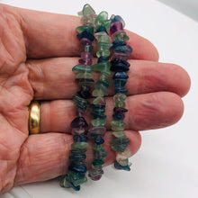 Load image into Gallery viewer, Wild Multi Color Fluorite Nugget Bead 36 inch Necklace | 7x5x2mm to 4x4x3mm |