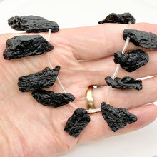 Load image into Gallery viewer, Tektite Natural Pendant Bead Strand 40x18x10 to 35x10x8mm | 20 Beads |