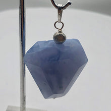 Load image into Gallery viewer, Blue Chalcedony Sterling Silver Faceted Crystal Pendant| 2 1/4" | Lavender | 1 |