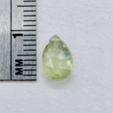 Load image into Gallery viewer, Sapphire1.9ct Flat Faceted Briolette Pendant Bead | 9x6x4mm | Pale Green | 1 |