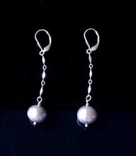 Load image into Gallery viewer, Romance Moonshine Natural Pearl with Solid Sterling Silver Earrings 303123A - PremiumBead Alternate Image 3