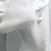 Load image into Gallery viewer, Pearl Dangle Sterling Silver Earrings |1.25" Long | Satin White |