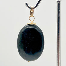 Load image into Gallery viewer, Hypersthene 14K Gold Filled Oval | 1.5" | Mirrored Black/Gold | 1 Pendant |