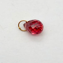 Load image into Gallery viewer, .75cts Orange Sapphire 18K Briolette Bead Pendant | 5.25x4mm |