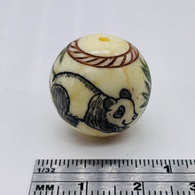 Load image into Gallery viewer, Adorable Hand Carved Panda 20mm Round Bead 10283