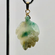 Load image into Gallery viewer, Ocean Jasper 14K Gold Filled Leaf Pendant| 1 1/2" Long| Seafoam Green| 1 Pendant