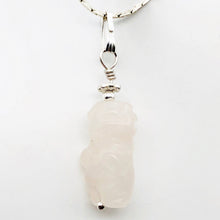 Load image into Gallery viewer, Rose Quartz Goddess Pendant Necklace | Semi Precious Stone Jewelry | Silver - PremiumBead Alternate Image 5