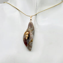 Load image into Gallery viewer, Fancy Jasper Calla Lily 14K Gold Filled Flower Pendant | 1 3/4" Long|White Pink|